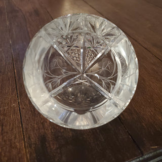 Vintage Cut Crystal Paperweight/Ashtray