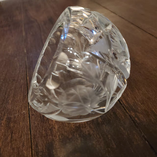 Vintage Cut Crystal Paperweight/Ashtray
