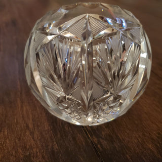 Vintage Cut Crystal Paperweight/Ashtray