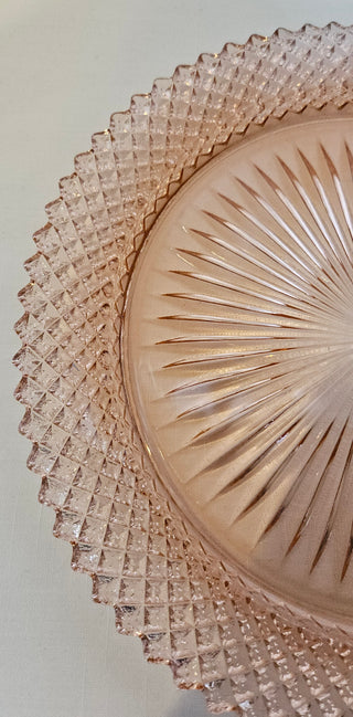 VTG Miss America Depression Glass Pink Dinner Plate 10.25"