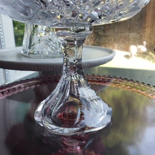 American Brilliant Period Cut Glass Compote 1876-1917