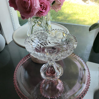 American Brilliant Period Cut Glass Compote 1876-1917