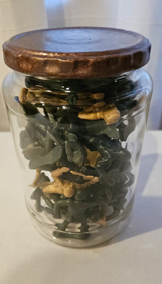 Captured Toy Soldiers Jar Display
