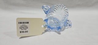 VNTG Blue Pressed Glass Dish
Handled, four feet
Excellent condition