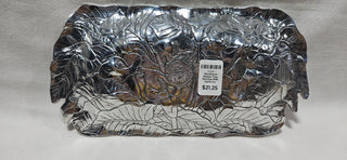 Aluminum Platter Tray Serving Dish Calla Lily Flowers 1993