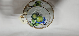VNTG Hand-Painted
European Teacup & Saucer
Fruit Motif