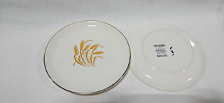 VNTG Wheat Motif
Dessert Plates (Set of 3)
Back of tag:
Mid-Century
Gold Rim
Perfect for Tea Time