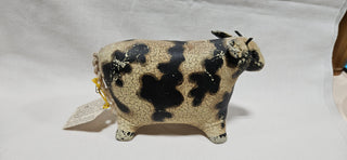 Folk Art Fabric Cow
Hand-Painted Crackle Finish