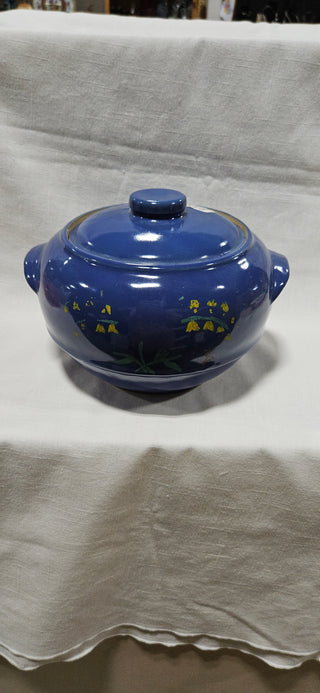 VNTG USA Pottery Colonial Bean Pot/Cookie Jar w/Lid