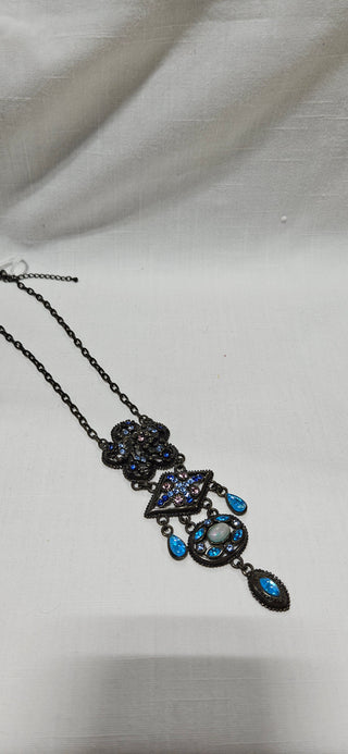 Vintage Filigree Brass Pendant Necklace