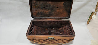 Vintage Woven Sewing/Storage Box