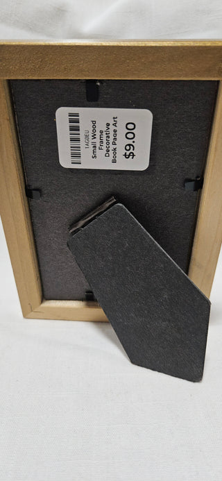 Small Wood Frame
Decorative Book Page Art