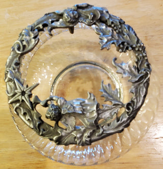 Vintage Glass potpourri/Silver top