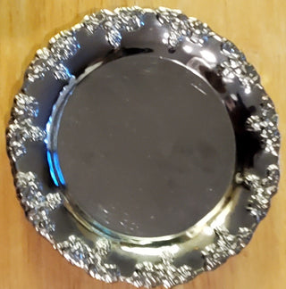 Vintage stainless steel embossed (8) coasters