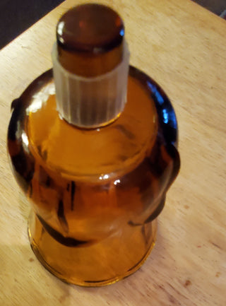 Vintage amber tulip candle holder votive cup