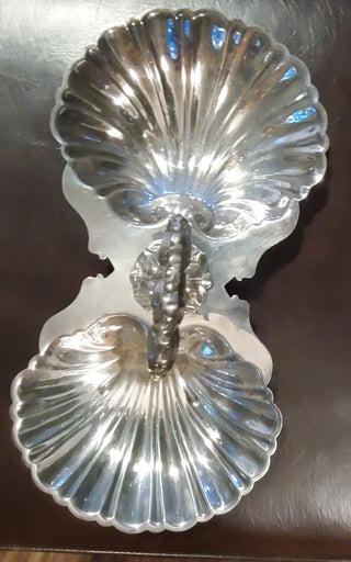 Vintage Silver plated seashell serving dish