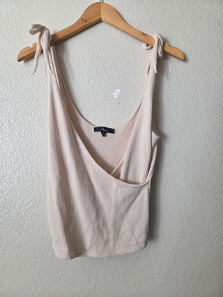 NEW! Lulus beige knit tie strap tank