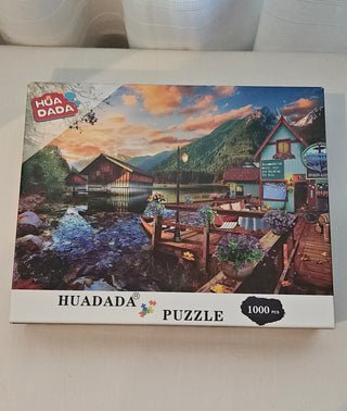 HUADADA Lakeside Village 1000 Piece Puzzle
