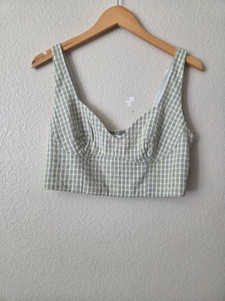 Elodie green striped tank