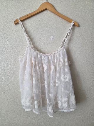 Moda International mesh floral tank