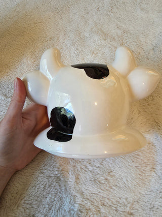 Vintage Ceramic Holstein Cow cookie jar