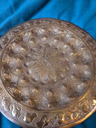 1950s Brass handmade Egyptian plate