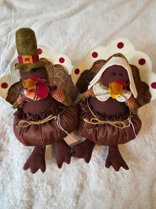 Mr. And Mrs Turkey thanksgiving set