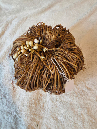 Rattan wicker punpkin