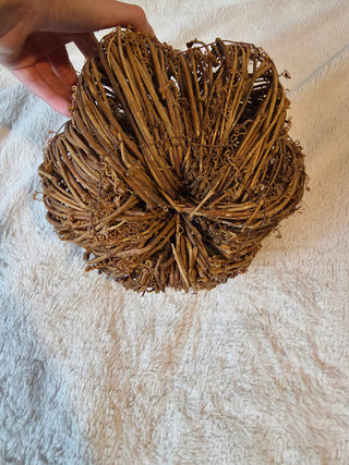 Rattan wicker punpkin