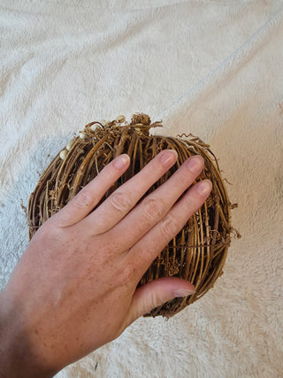 Rattan wicker punpkin