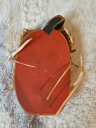 Wooden pumpkin decor