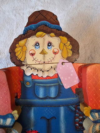 Painted wooden Scarecrow