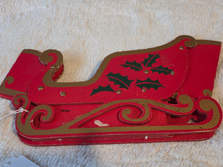 Vintage 1950s wooden folding sleigh