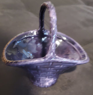 Purple glass basket