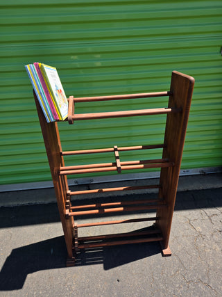 Wooden media bookshelf