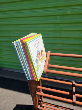 Wooden media bookshelf