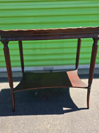 Vintage wooden and glass coffee table