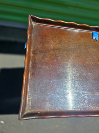 Vintage wooden and glass coffee table
