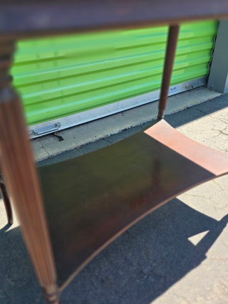Vintage wooden and glass coffee table