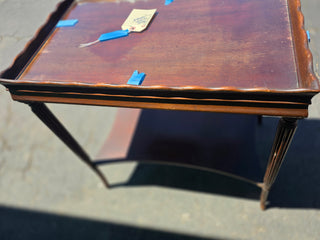 Vintage wooden and glass coffee table