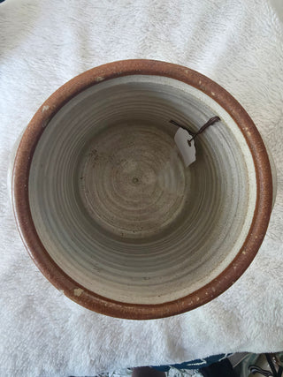 Blue heart ceramic pot