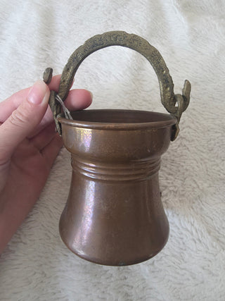 Large Copper Pot/Vessel with Swing Handle
