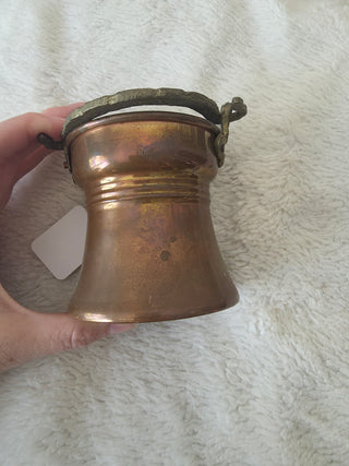 Large Copper Pot/Vessel with Swing Handle