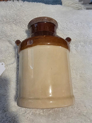 Milk Jar "MILK" Ceramic Beige Brown