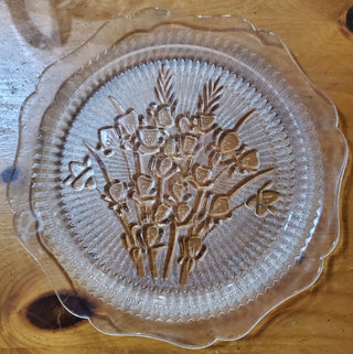 Glass flower plate