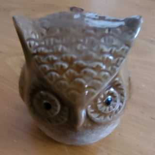 Brown porcelain owl