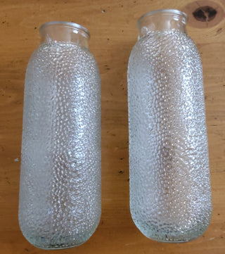 Frosted glass bottle