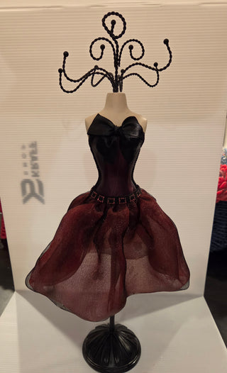 Burgundy Jewelry Stand