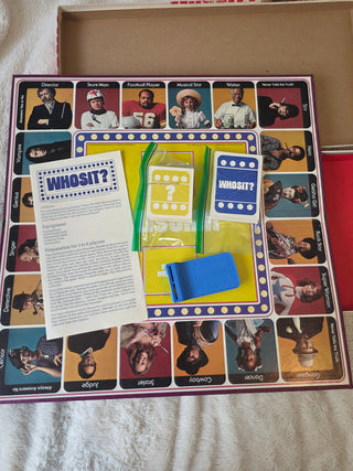 Whosit? Who's It Board Game 100% COMPLETE Parker Brothers Mystery Guessing, NICE