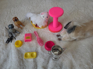 Vintage Barbie Doll Pet Animals Lot With Accessories